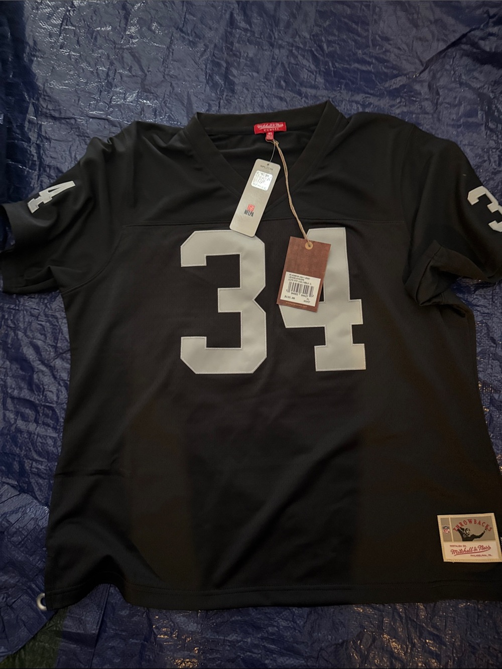 Mitchell & Ness Black Jersey with Gray 34 Front Numbers